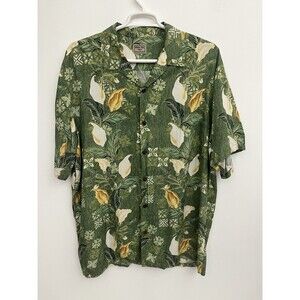 Aloha Hut Hawaiian Shirt Mens Plus 2XL Button Up Short Sleeve 100% Rayon Floral